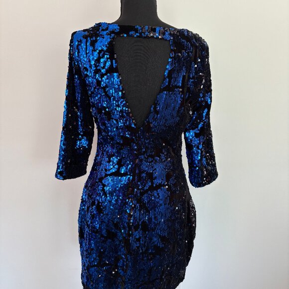 Blue sequins Coctail Dress from Zara - Picture 3 of 6